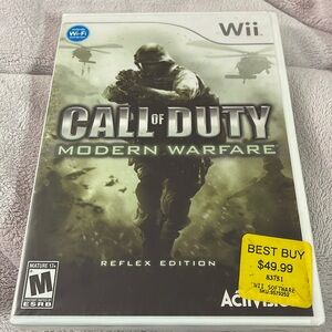 Wii Game Call of Duty Modern Warfare reflex edition